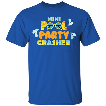 Mini Pool Party Crasher Summer Vacation T-shirt Royal