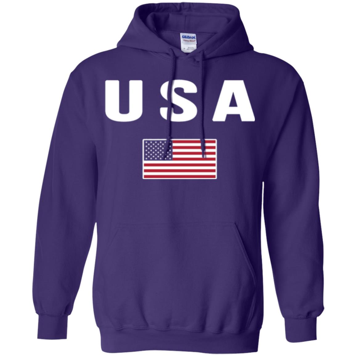 American Flag Us America United States T-shirt Purple