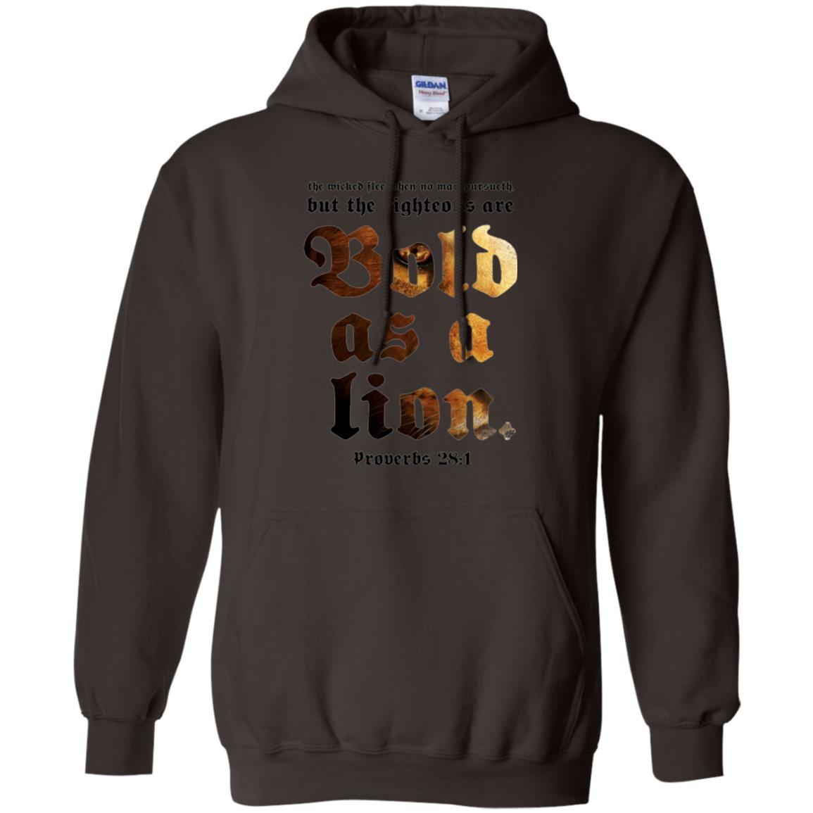 Christian T-shirt Bold As A Lion Dark Chocolate