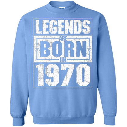 Brithday T-shirt Legends Are Born In 1970 Carolina Blue
