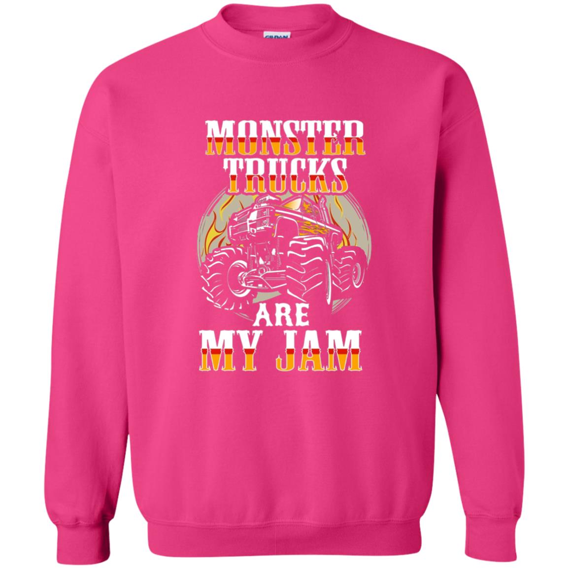 Funny Trucker T-shirt Monster Truck Are My Jam Heliconia