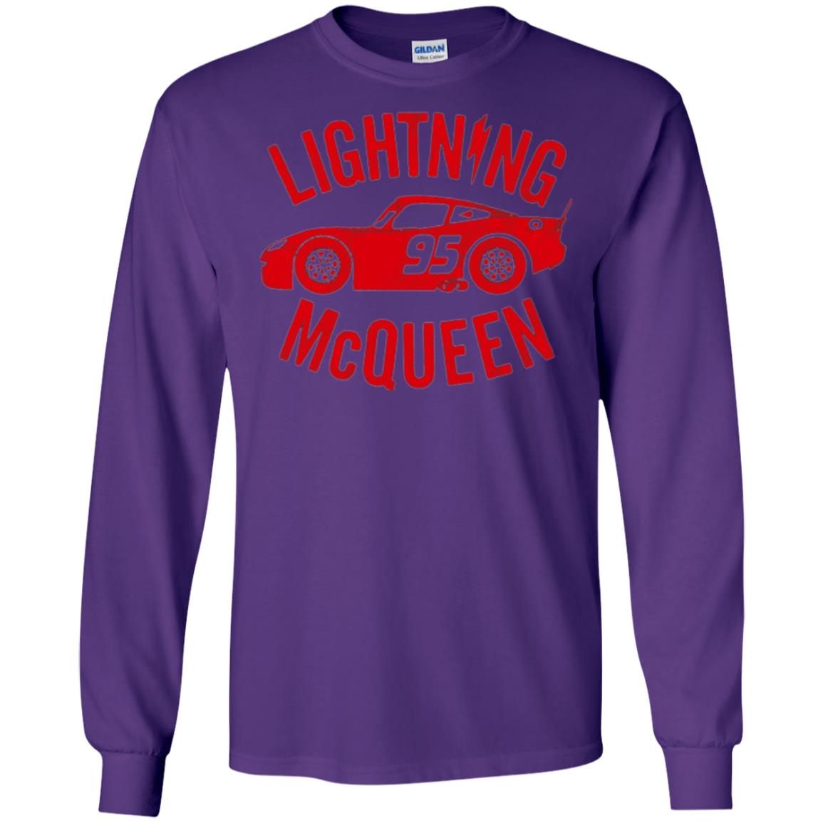 Pixar Cars Lightning 95 Mcqueen Vintage Graphic T-shirt Purple