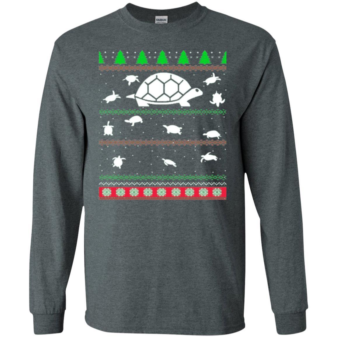 Christmas T-shirt Turtle Lover Merry Christmas Dark Heather