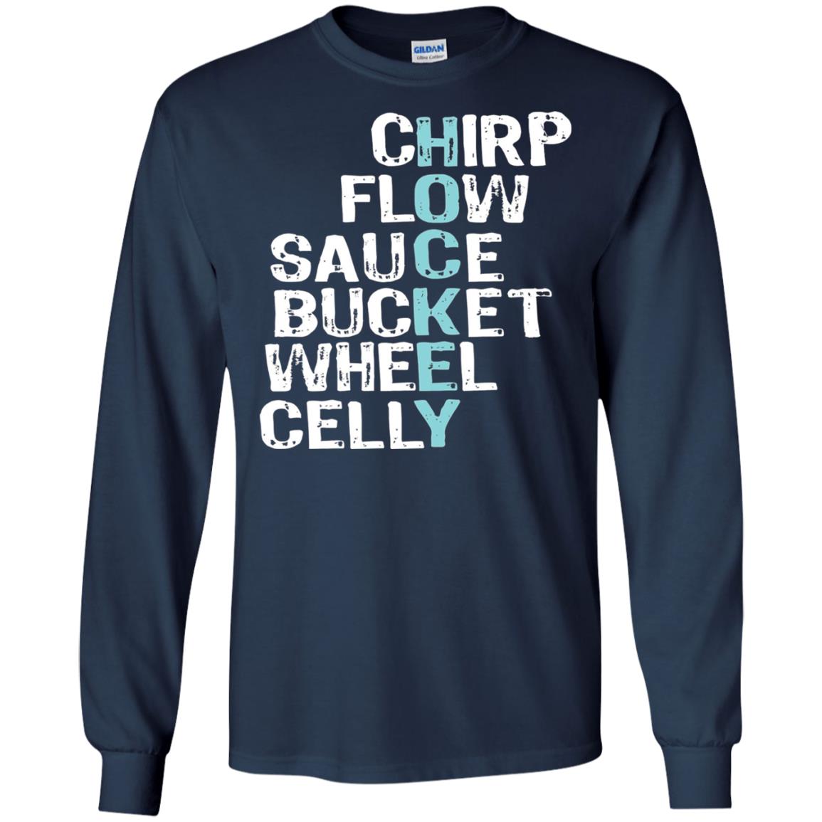 Eat Sleep Hockey Flow Celly Sauce Bucket Flow Wheel Shirt Navy