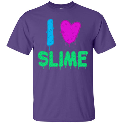 I Love Slime T-shirt Slime Lovers Purple
