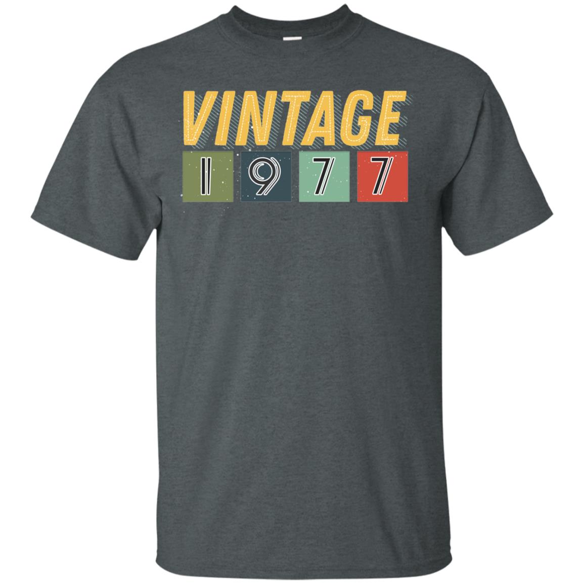 Vintage 1977 41th Birthday Gift Shirt For Mens Or Womens Dark Heather