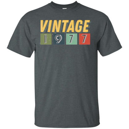 Vintage 1977 41th Birthday Gift Shirt For Mens Or Womens Dark Heather