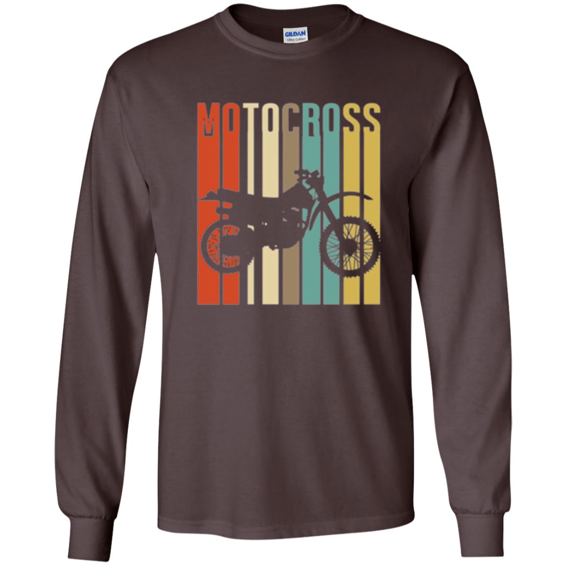 Dirt Bike Silhouette T-shirt Cool Vintage Motocross Dark Chocolate