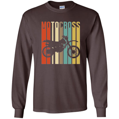 Dirt Bike Silhouette T-shirt Cool Vintage Motocross Dark Chocolate