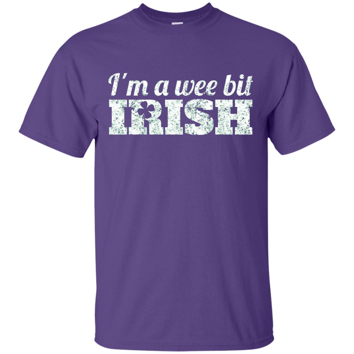 I_m Wee Bit Irish Funny Irish Heritage St Paddy_s Day T-shirt Purple