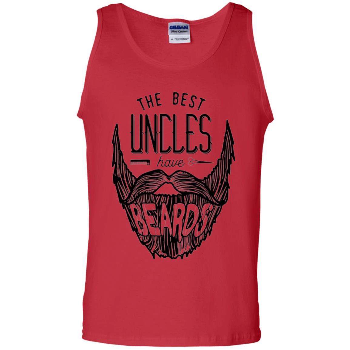 Funny Uncle T-shirt The Best Uncles Have Beards Red