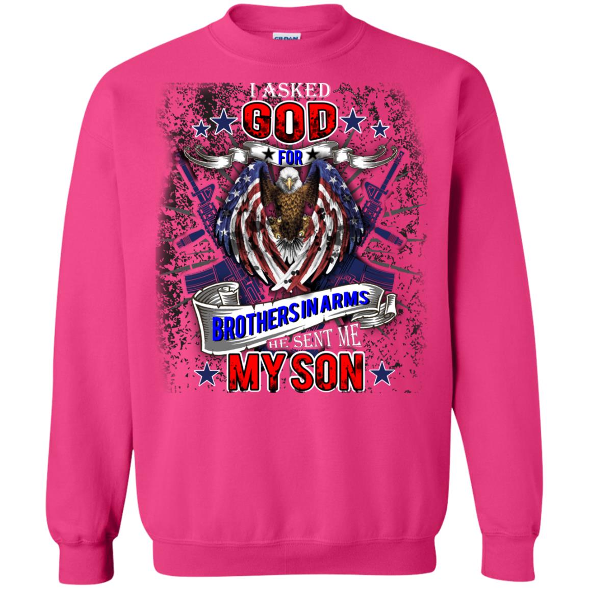 God Sent Me My Veteran Son Daddy T-shirt Heliconia