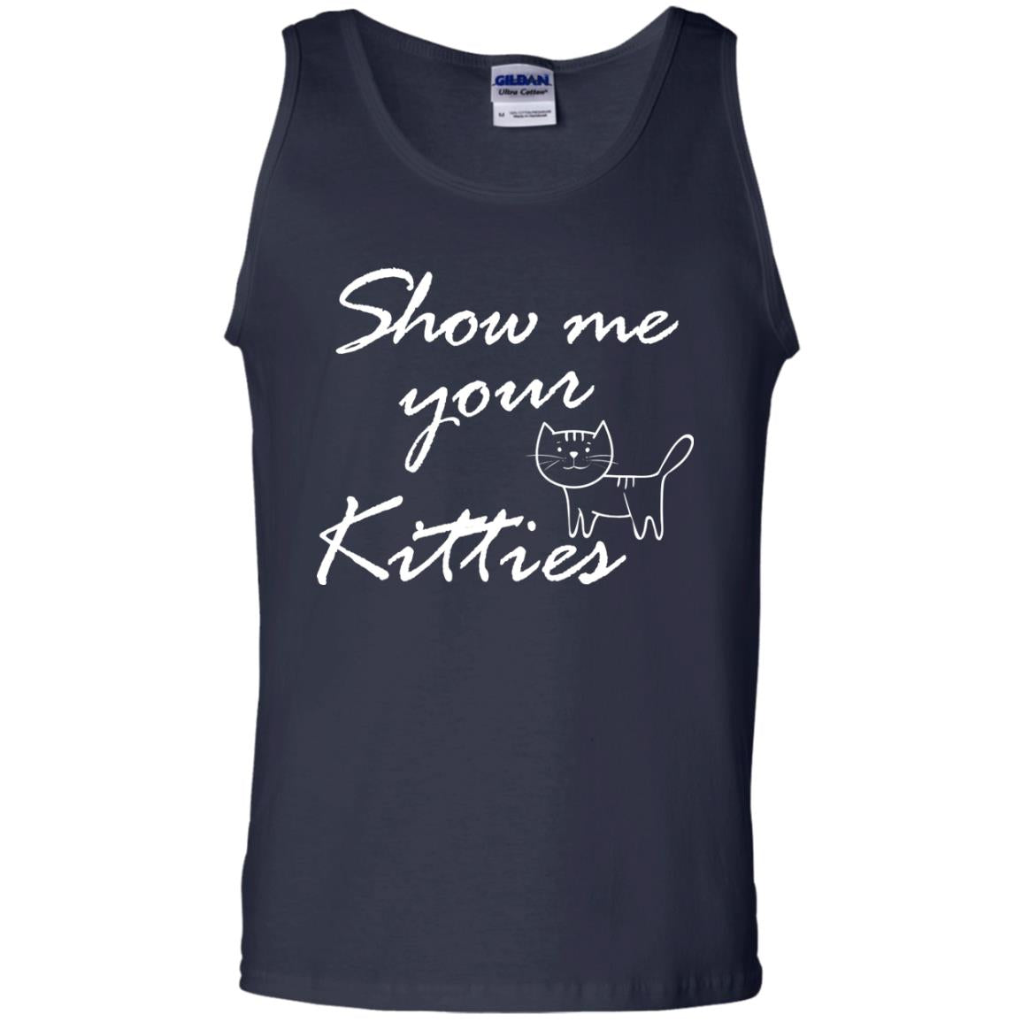 Show Me Your Kitties Cat Lover T-shirt Navy
