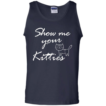 Show Me Your Kitties Cat Lover T-shirt Navy
