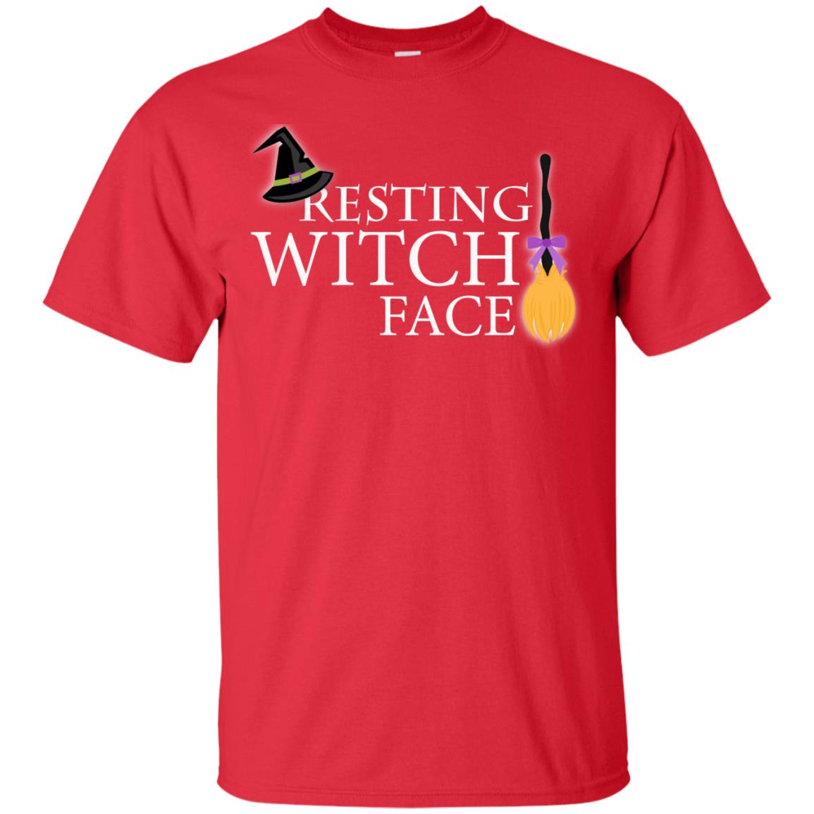 Reasting Witch Face Shirt Red