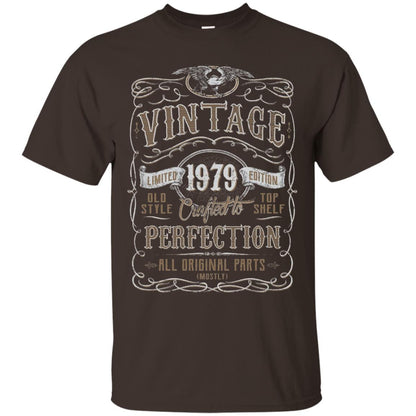 Vintage 1979 Birthday Gift Idea Shirt Dark Chocolate