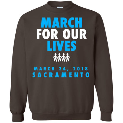 March For Our Lives March 24 2018 Sacramento Anti Gun T-shirt Dark Chocolate