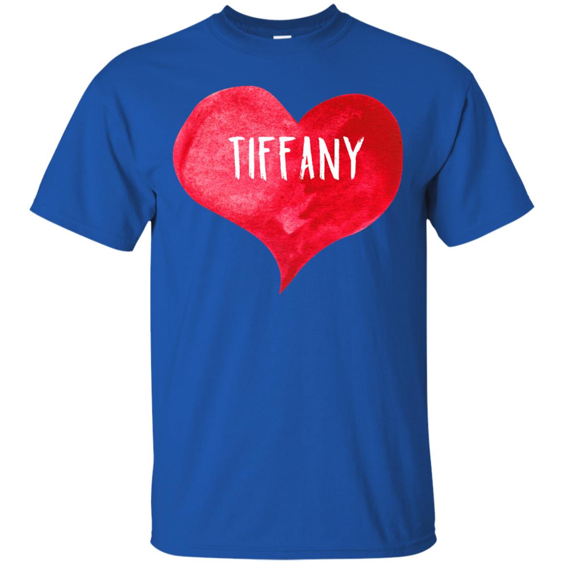 Valentine_s Day T-shirt I Love Tiffany Love Heart T-shirt Royal