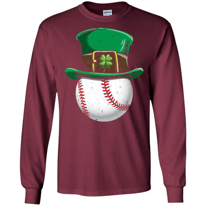 Leprechaun St. Patrick_s Day Baseball Ball T-shirt Maroon