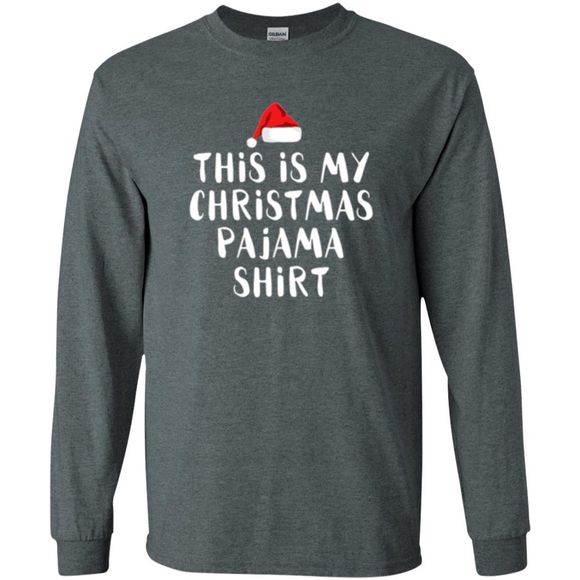 Christmas T-shirt This Is My Christmas Pajama Dark Heather