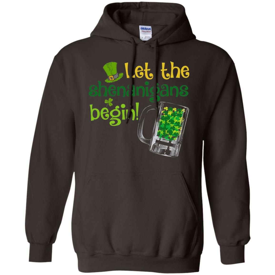 Let The Shenanigans Begin St. Patrick_s Day T-shirt Dark Chocolate
