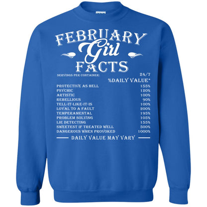February Girl Facts Facts T-shirt Royal