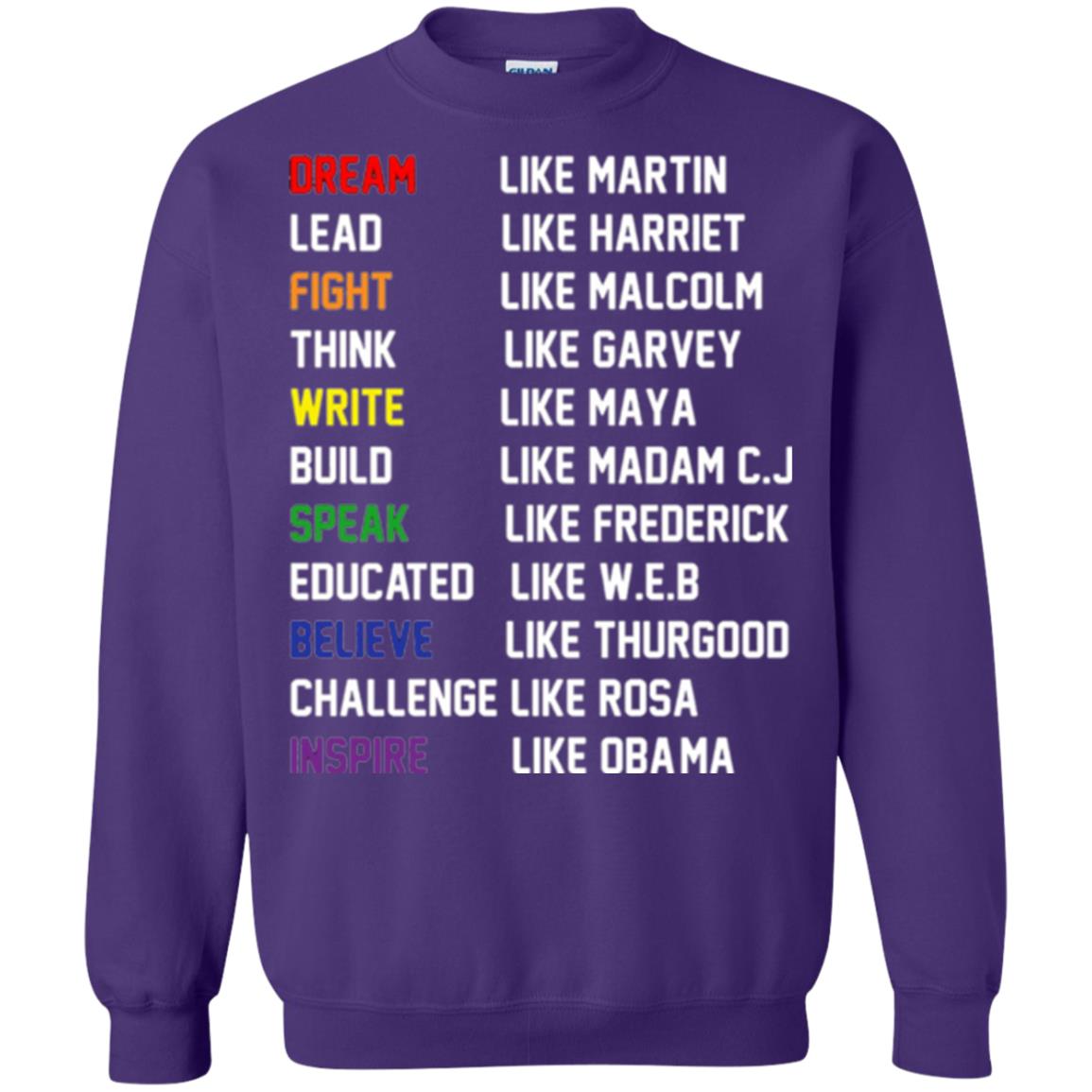 Dream Like Martin Inspire Like Obama T-shirt Purple