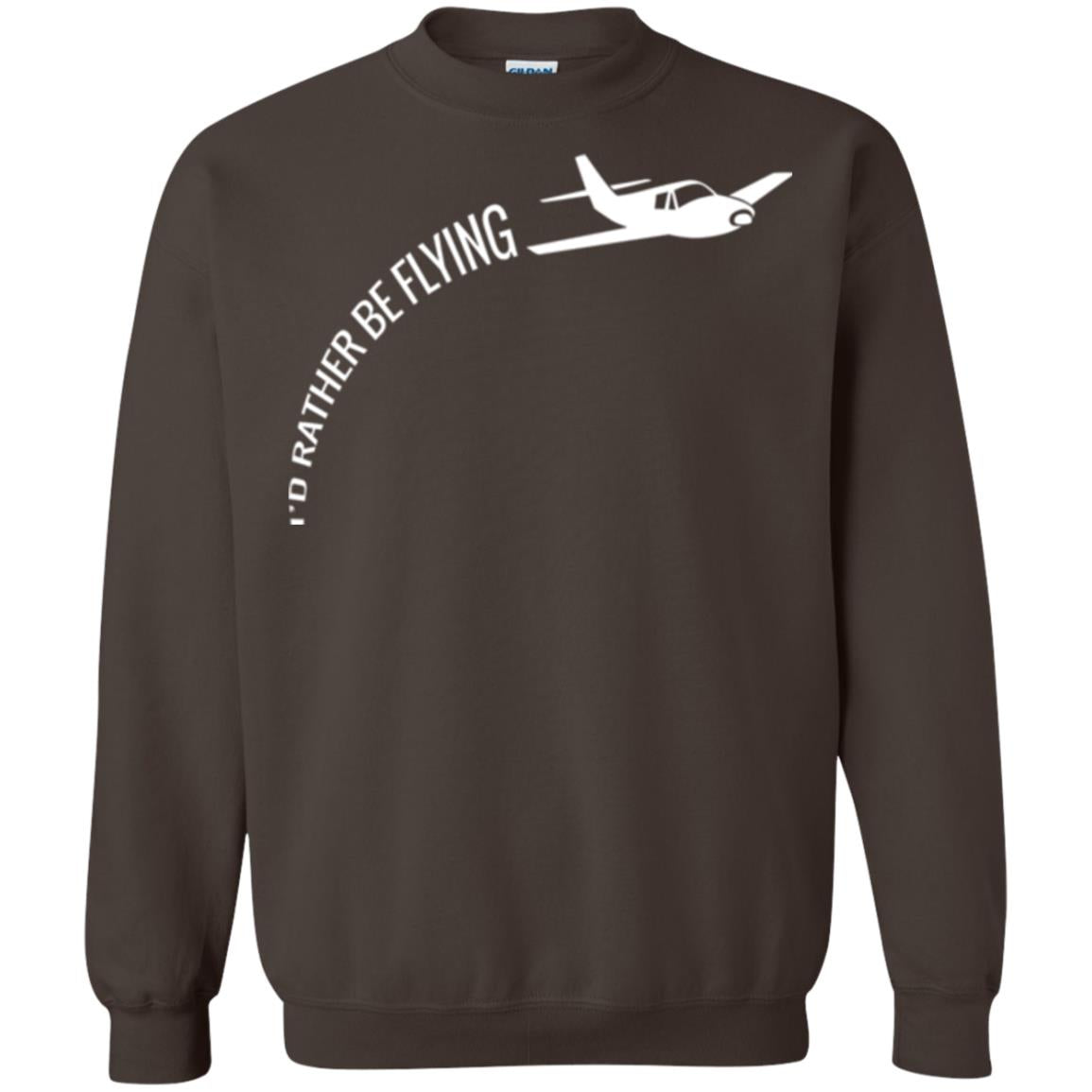 Airplane Pilot T-shirt I_d Rather Be Flying Dark Chocolate