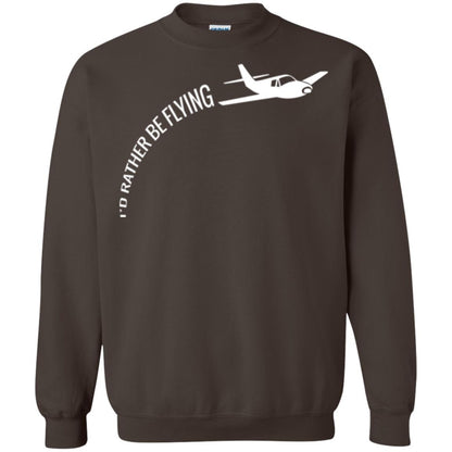 Airplane Pilot T-shirt I_d Rather Be Flying Dark Chocolate