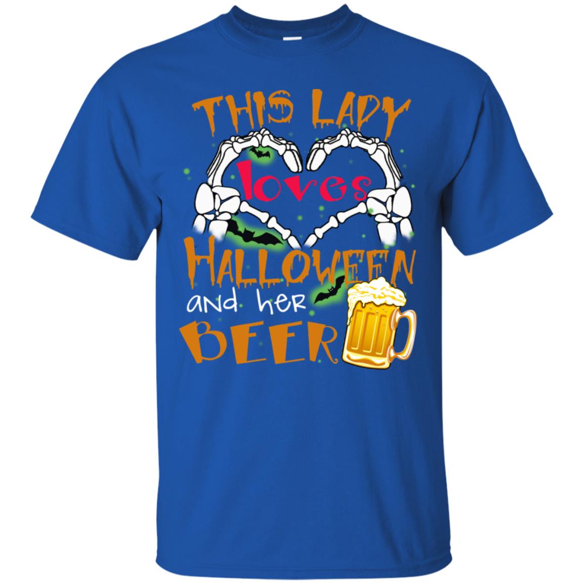 This Girl Loves Halloween And Her Beer Funny Halloween Shirt For Beer Lovers Royal