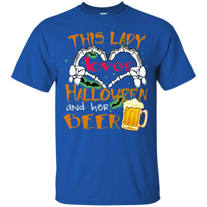 This Girl Loves Halloween And Her Beer Funny Halloween Shirt For Beer Lovers Royal