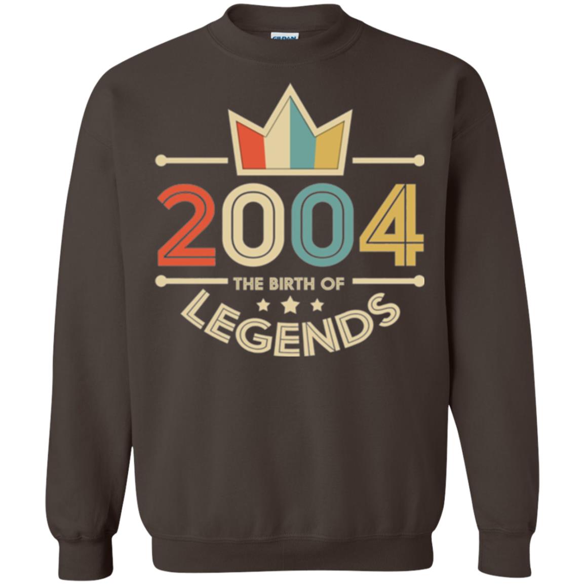 Brithday T-shirt Vintage 2004 The Birth Of Legends Dark Chocolate