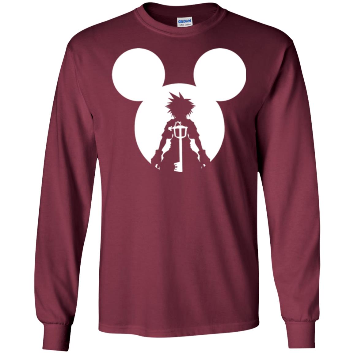 Mickey Lovers T-shirt Disney Kingdom Hearts Maroon