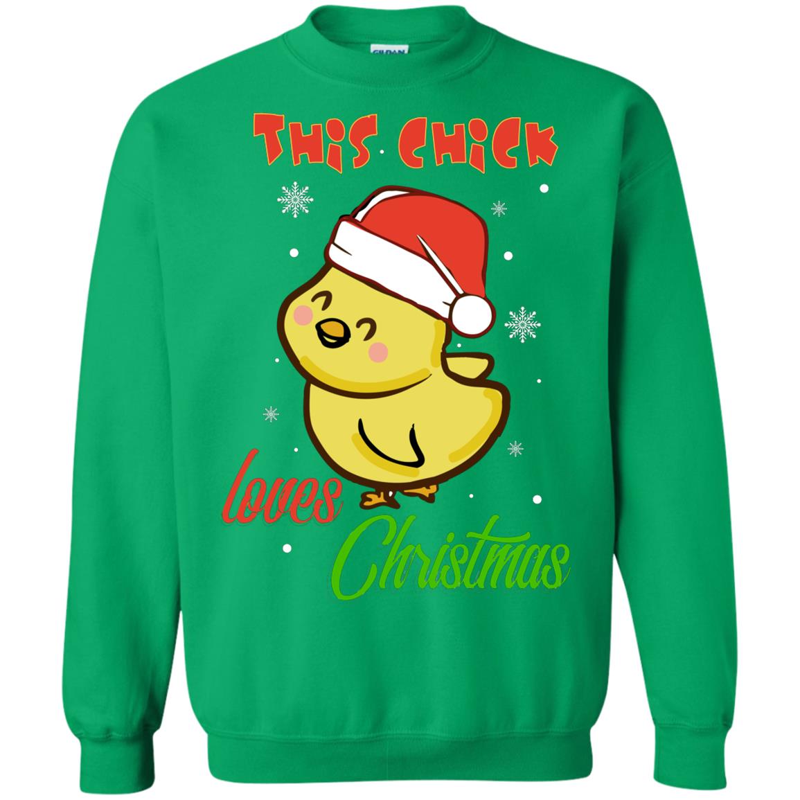 This Chicks Loves Christmas X-mas Gift Shirt Irish Green