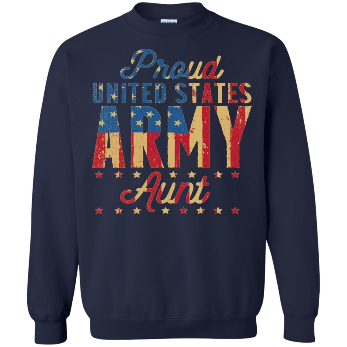 Proud United States Army Aunt Us Shirt Navy