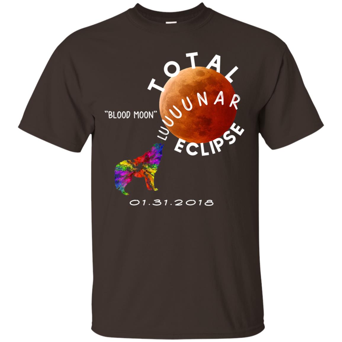 Best Total Lunar Eclipse Shirt 2018 Blood Moon T-shirt Dark Chocolate