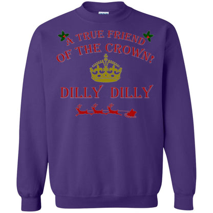 Christmas T-shirt True Friend Of The Crown Dilly Dilly Purple