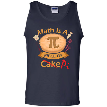 Math Is A Piece Of Pi Funny Pi Day T-shirt For Math Lover Navy