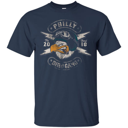Bird Gang Eagles T-shirt Vintage Distressed Navy