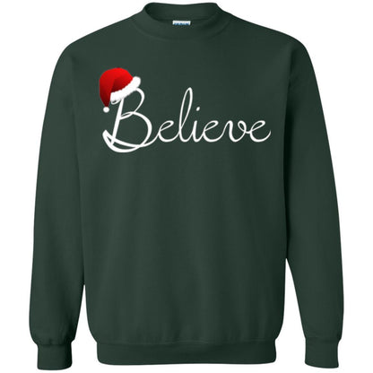 Believe Best Santa Christmas T-shirt Forest Green