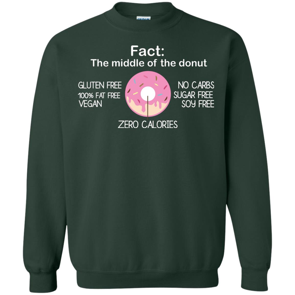 Fact The Middle Of The Donut Zero Calories Shirt Forest Green