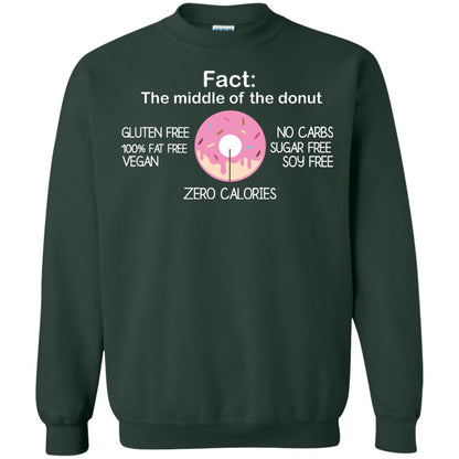 Fact The Middle Of The Donut Zero Calories Shirt Forest Green
