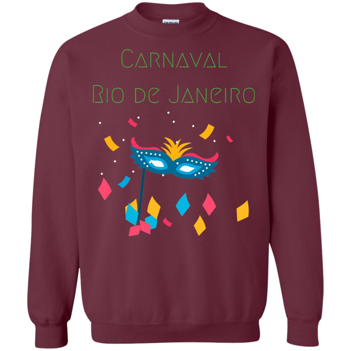 Mardi Gras T-shirt Rio Carnival Carnaval Rio De Janeiro Brazil Maroon