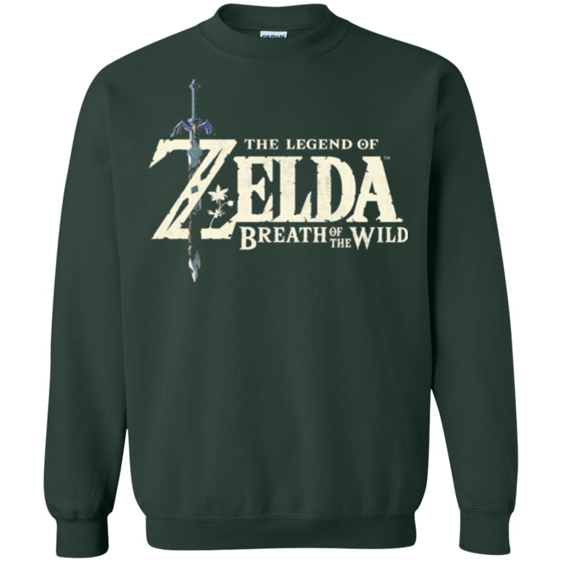 Game T-shirt Nintendo Zelda Breath Of The Wild Forest Green