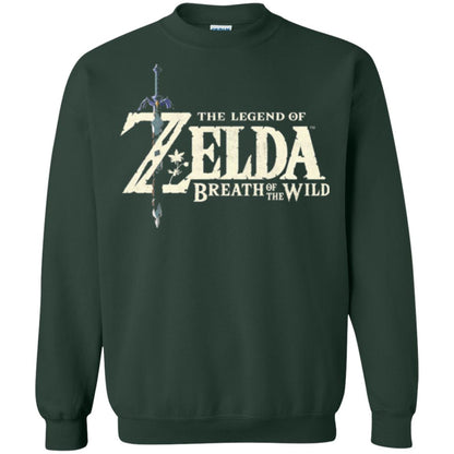 Game T-shirt Nintendo Zelda Breath Of The Wild Forest Green