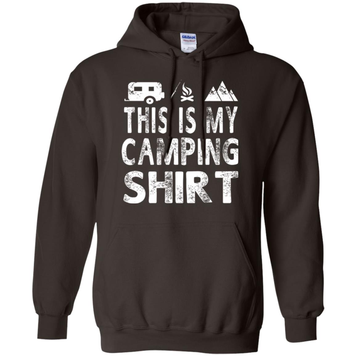 Funny Camper Gift T-shirt This Is My Camping Shirt Dark Chocolate