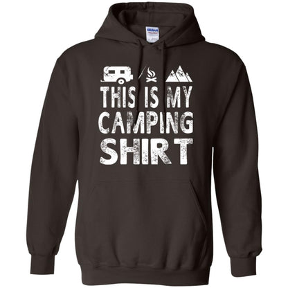 Funny Camper Gift T-shirt This Is My Camping Shirt Dark Chocolate