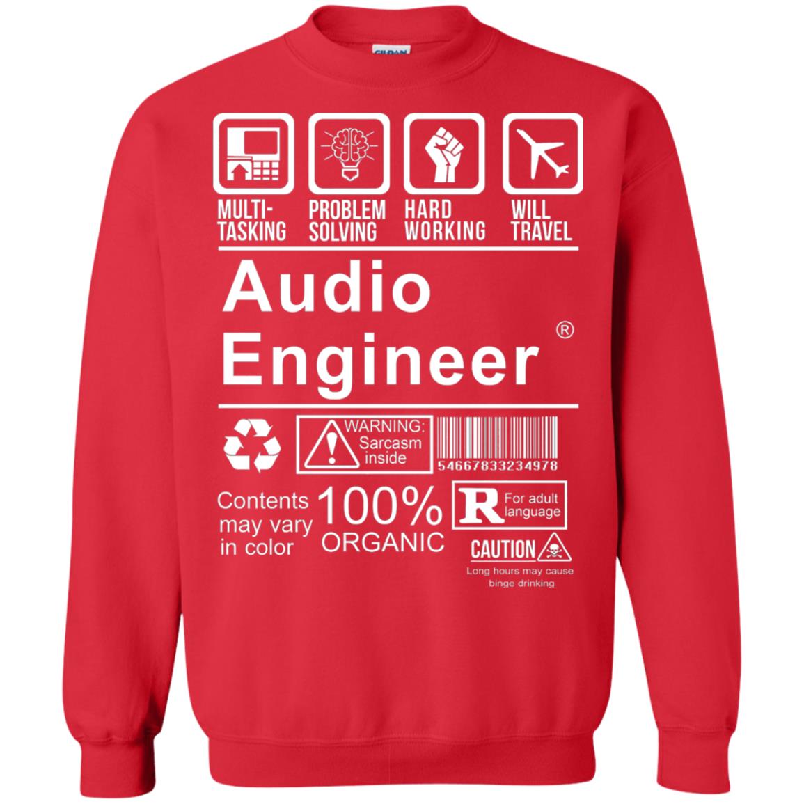 Audio Engineer Shirt Multi Tasking Problem Solving Red