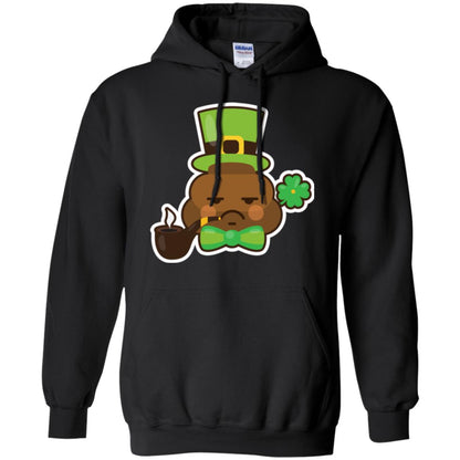 Saint Partick_s Day T-shirt Leprechaun Poop Emoji With Patrick Hat Black