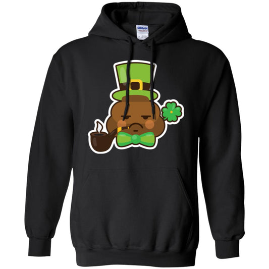 Saint Partick_s Day T-shirt Leprechaun Poop Emoji With Patrick Hat Black